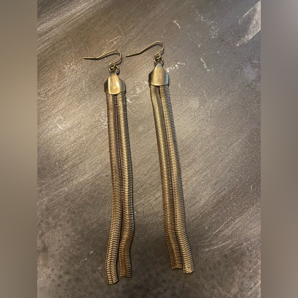 VINTAGE gold 80s earrings